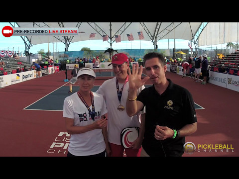 Pre-Recorded Live:  INTERVIEW Mixed Doubles 45+ GOLD - Minto US Open Pickleball Championships 2017