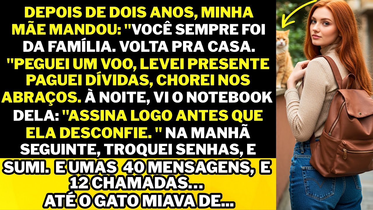 "Depois de dois anos em silêncio, minha mãe escreveu: ‘Queremos você de volta.’ Eu fui… e