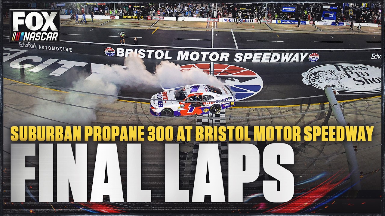 Connor Zilisch and Kyle Larson battle in the final laps at Bristol for the win | NASCAR ON FOX