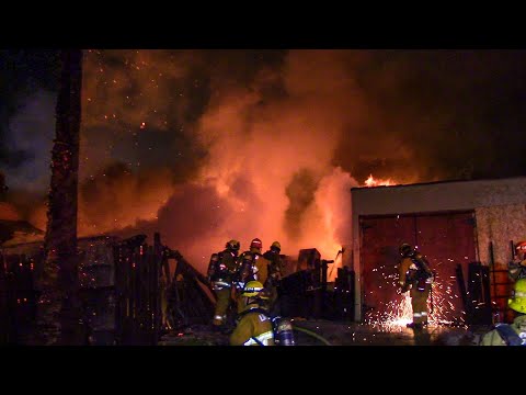 LACo.FD (+LAFD) Garage Fire: Station 173 (Inglewood)