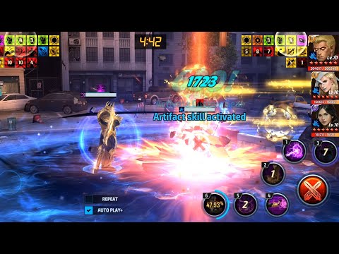 THANOS Obsidian King Uniform Gameplay - Marvel Future Fight | Thanos Obsidian King Timeline Battle