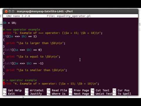 Perl Equality Operator Example