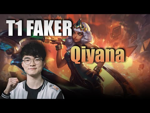 T1 Faker Plays Qiyana Mid Gameplay Vol.1 - League Of Legends Gameplay 2020