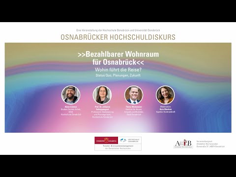 Hochschuldiskurs: Bezahlbarer Wohnraum für Osnabrück - wohin führt die Reise?