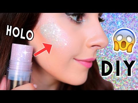 DIY HOLOgraphic Highlighter!!! Milk Makeup-Inspired ꒰◍ᐡᐤᐡ◍꒱ ☆ﾟ.*・ Video