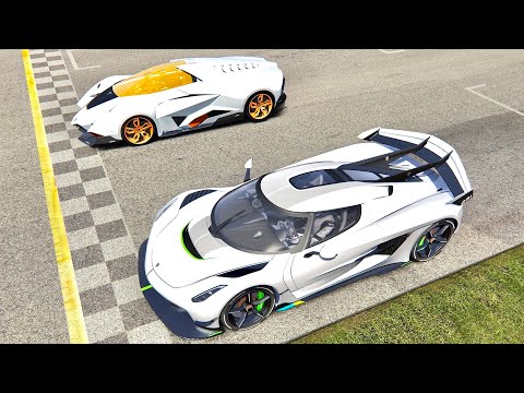 Koenigsegg Jesko vs Lamborghini Egoista - Old Monza