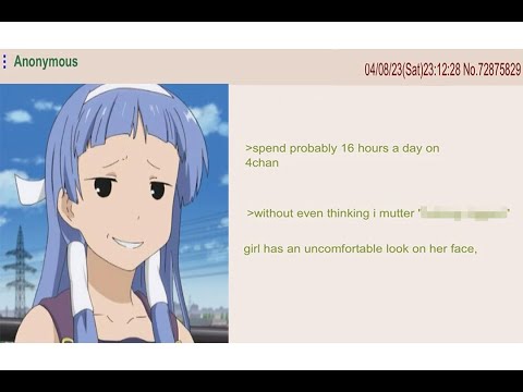 4chan user slurs infront of girl