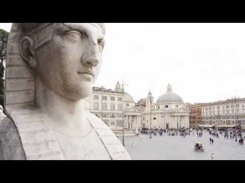 Piazza del Popolo em Roma, Itália (HD)