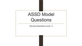 ASSD(PSCOD) model questions