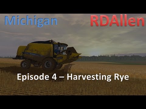 Farming Simulator 15 MP Michigan E4 - Harvesting Rye