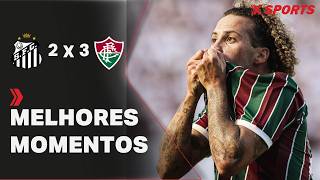 SANTOS 2X3 FLUMINENSE - MELHORES MOMENTOS - BRASILEIRÃO