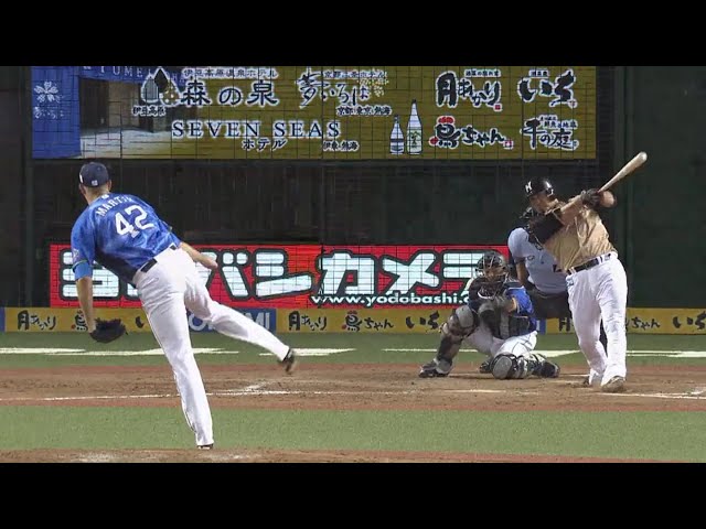 【9回表】打った瞬間確信!! ファイターズ・中田の天井に届きそうな特大ソロホームラン!! 2018/8/17 L-F
