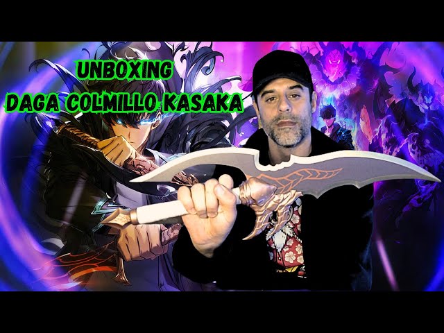 Vídeo relacionado con AMONT | Daga Decorativa Colmillo de Veneno de Kasaka Solo Leveling | Réplica Sung Jinwoo Exhibición Cosplay Colección Anime sin Filo Material Bambú | EYM