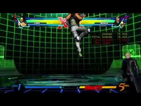 UMVC3 Chris beats up Wesker (three ground bounces in one combo?)