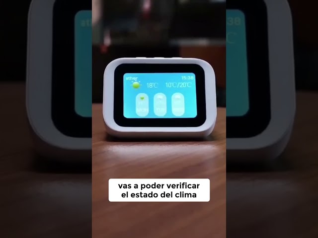 Vídeo relacionado con Ai - Reloj despertador inteligente con altavoz inalámbrico Bluetooth 5.4 y luz RGB dinámica, sonido estéreo de alta fidelidad, pantalla grande HD, visualización de tiempo y clima, llamadas manos