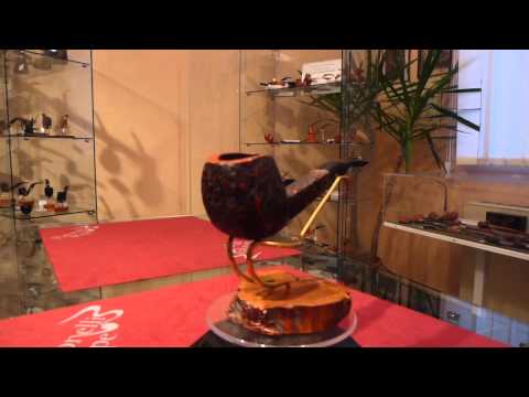 Pipa radica half bent panel fatta a mano - www.paronellipipe.it