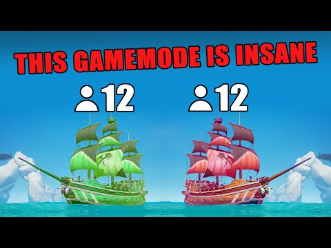 12-man galleon VS 12-man galleon - This mode is INSANE (Sea of Thieves)