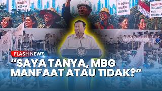 Di Depan Massa Buruh, Prabowo Singgung soal Program MBG: Bermanfaat atau Tidak?