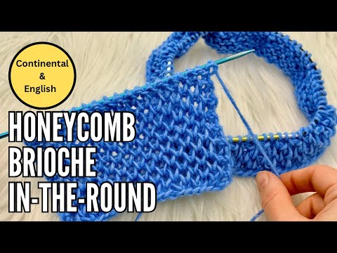 Honeycomb Brioche Stitch in the Round (Knitting Tutorial)
