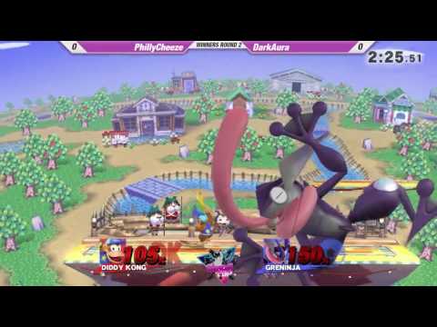 Canada Cup Gaming 2016 - PhillyCheeze (Diddy Kong) vs DarkAura (Greninja) - SSB4 WR2