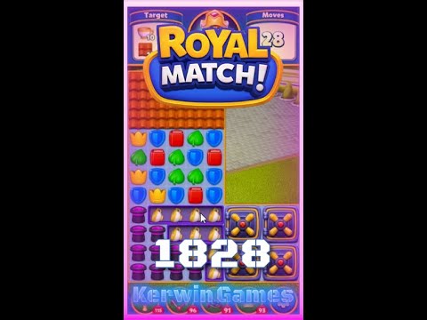 Royal Match Level 1828 - No Boosters Gameplay