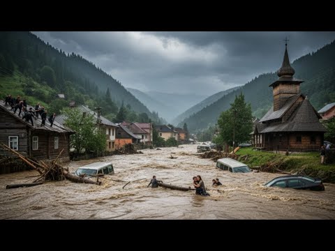 România sub ape! Inundațiile fulgerătoare distrug brusc cel mai frumos loc din Broșteni