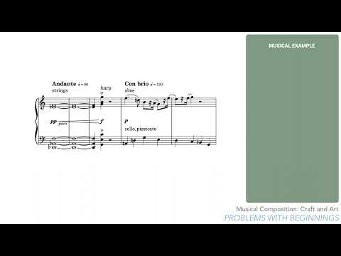 Musical Composition, Craft and Art #29 - Problems with Beginnings