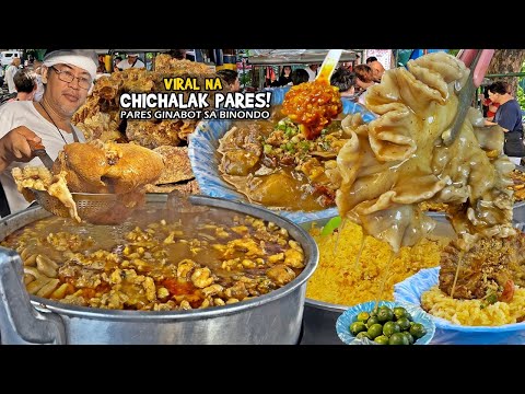 Viral na "CHICHALAK PARES"  sa BINONDO! | "Pares GINABOT" sobrang DAMING KUMAKAIN dito!