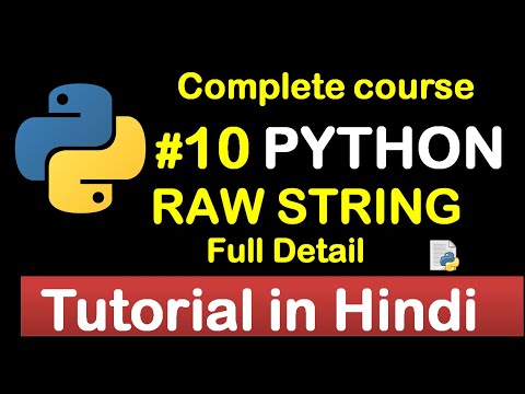 10 Raw String In Python With Example Complete Python Tutorial2020💻