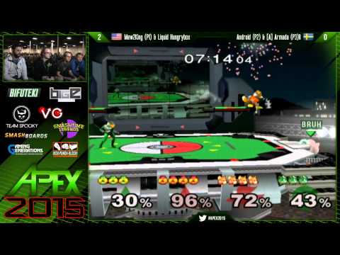 Apex 2015 - Mew2King & Liquid' Hungrybox Vs. Android & [A] Armada - SSBM Winners Finals - Melee