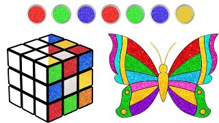 How To Draw Rubik's Cube Easily🎨| Step By Step Drawing For Kids | Chiki Doodle Learn How To Draw