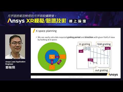 【線上研討會】使用 Zemax OpticStudio 設計 AR 之擴瞳系統─Ansys