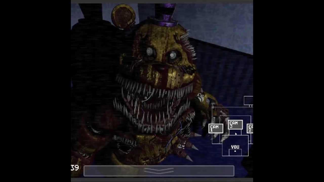 Macabre Fredbear in FNaF 4 (FNaF Jumpscares)