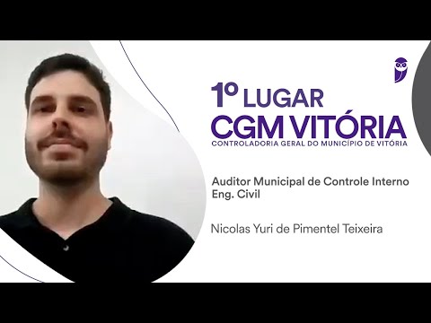 Nicolas Teixeira, approved in 1st place for Municipal Internal Control Auditor - Civil Engineering