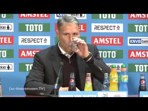 Persconferentie van de bekerwedstrijd sc Heerenveen - FC Twente