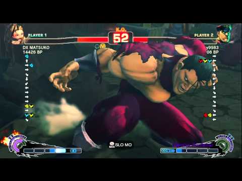 藍弟 lsy9983 [Bison] vs DX MATSUKO [Ibuki] SSF4 Japanese Online Ranked Matches - TRUE-HD