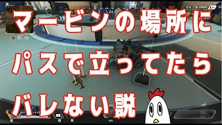 【Apex】マービンの場所にパスで立ってたらバレない説【検証】