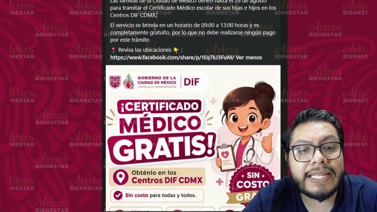 SIN COSTO Y GRATIS asi obtienes el certificado medico para tu hija o hijo ciclo escolar 2026-2027