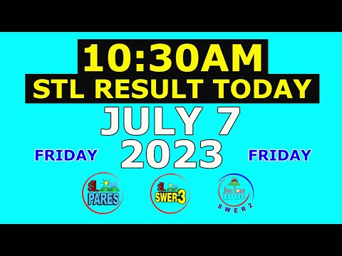 10:30am STL Result Today July 7 2023 (Friday) Visayas and Mindanao