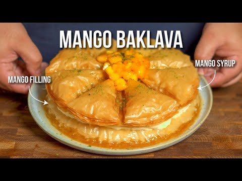🥭 FRUIT FILLED BAKLAVA?!? - My recipe for a decadent Mango treat