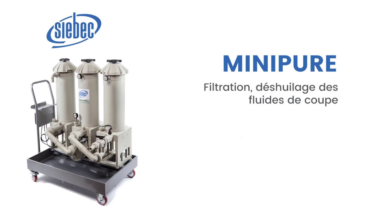 MINIPURE station de filtration des fluides de coupe