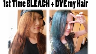 Icecreamvivian Vlog - 1st time DIY Bleach + Dye my hair from Black