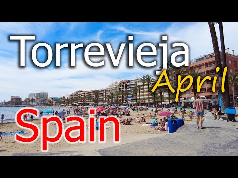 Torrevieja / Spain ⁴ᴷ 🇪🇸 - walking tour - 4k -🌡T+C°23 🌞- 2025/04