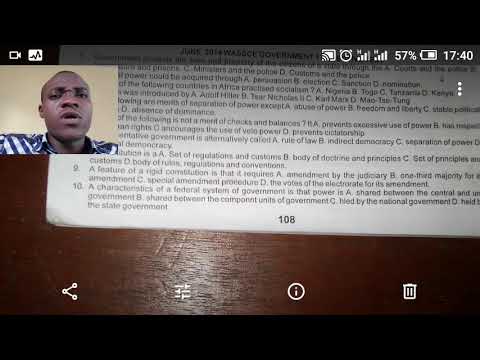 2014 Government waec past question 1