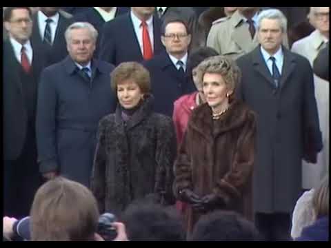 USSR and USA Anthems | Leader of USSR visit USA 1987