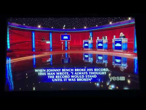 Final Jeopardy, “Sports Legends”  - Jonathan Fisher Day 3 (10/13/21)