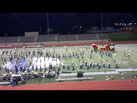 Southmoore Sabercat Marching Band performs "Second Star to the Right", Oct. 13, 2018.