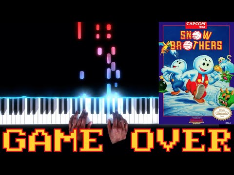 Snow Brothers (NES) - Game Over - Piano|Synthesia