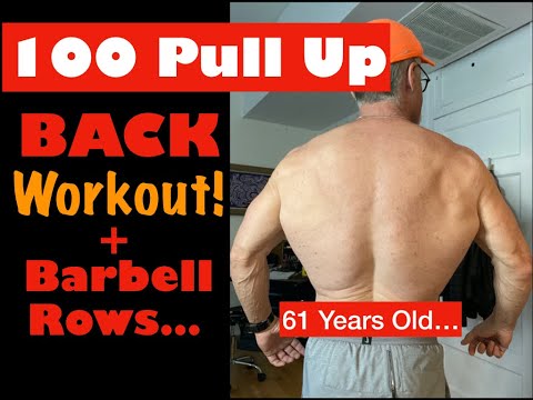 100 Pull Up Back Workout | Plus Barbell Rows!