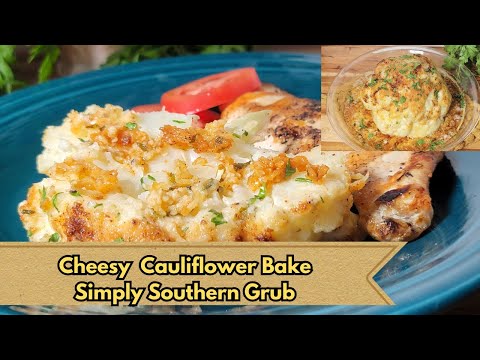 Parm & Cheddar Cheesy Cauliflower Bake (Recipe)
